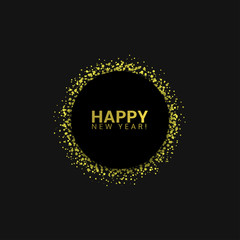 Golden confetti label