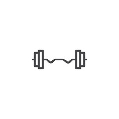 Dumbbell outline icon. linear style sign for mobile concept and web design. Weightlifting simple line vector icon. Symbol, logo illustration. Pixel perfect vector graphics