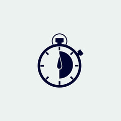 stopwatch icon, vector illustration. flat icon.