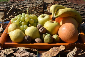 fresh fruits in a basket