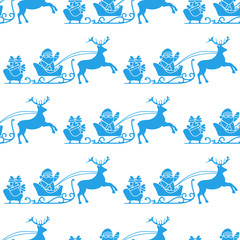 Christmas and Happy New Year 2019 seamless pattern