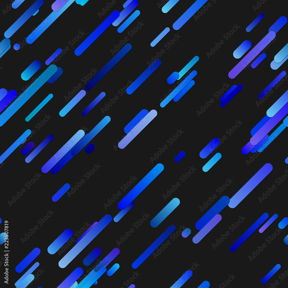 Poster blue seamless diagonal gradient stripe background pattern - trendy vector graphic design