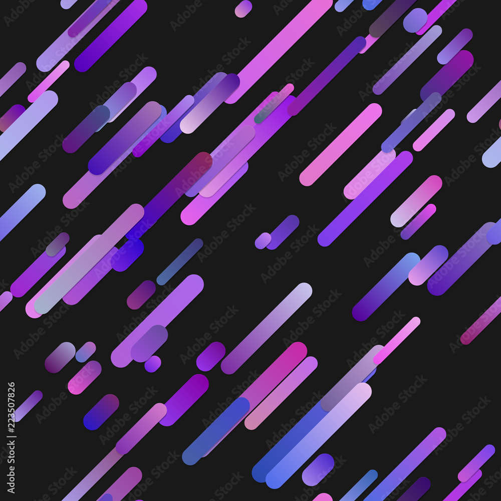 Poster purple trendy gradient background with diagonal rounded stripe pattern - vector graphic design