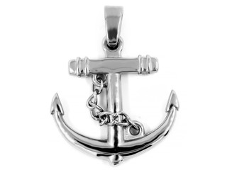 Jewelry pendant anchor. Stainless steel © jandix2
