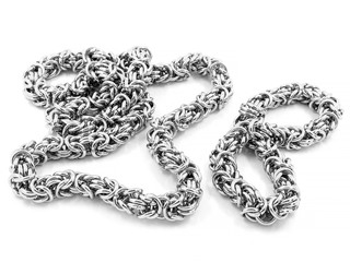 Jewelry set. Chain and bracelet. Stainless steel.