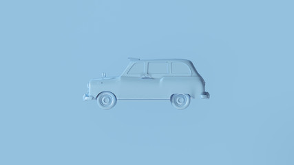 Pale Blue Cab 3d illustration 3d rendering	
