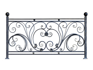 Decorative steel banisters, fence.