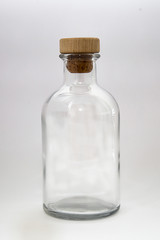 Glass Bottle Isolated on White Background