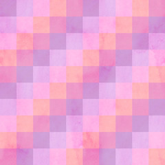 Abstract patchwork stripes seamless pattern. Red and rose color combination