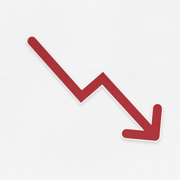 Critical arrow down icon