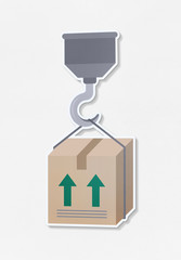 Logistics icon in a white background