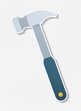 Isolated construction tool hammer icon