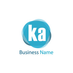Initial Letter KA Logo Template Design