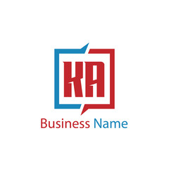 Initial Letter KA Logo Template Design