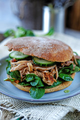 Pulled pork sandwich