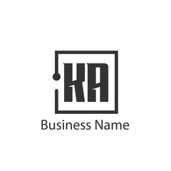 Initial Letter KA Logo Template Design