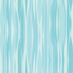 Papier peint Rayures verticales Modèle sans couture de vagues d& 39 eau turquoise abstraite