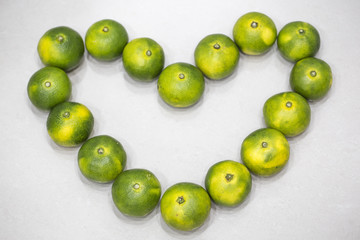fresh green citrus fruit