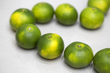 fresh green citrus fruit
