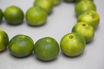fresh green citrus fruit
