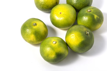 fresh green citrus fruit