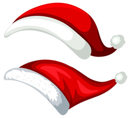 A santa hat on white background