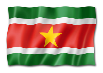 Obraz premium Suriname flag isolated on white