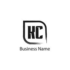 Initial Letter KC Logo Template Design