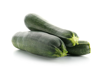 Fresh zucchini isolated on white