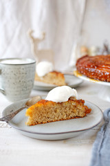 Upside down banana cake