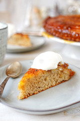 Upside down banana cake
