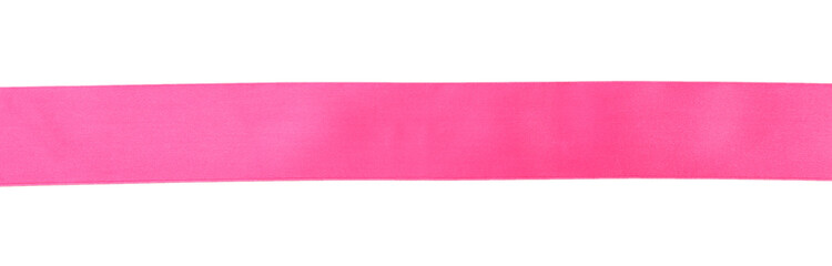 Fototapeta na wymiar Pink ribbon on white background