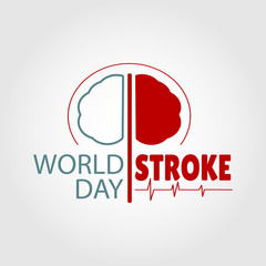 Vector Illustration on the theme World Stroke Day.
