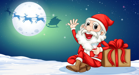 A santa claus themplate