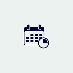 calendar icon, vector illustration. flat icon.