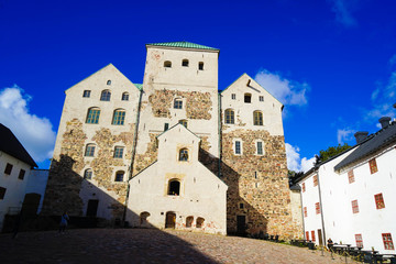 Fototapeta na wymiar Exterior of Turku Castle in Summer