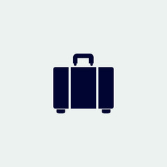 suitcase icon, vector illustration. flat icon. briefcase icon