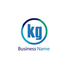 Initial Letter KG Logo Template Design