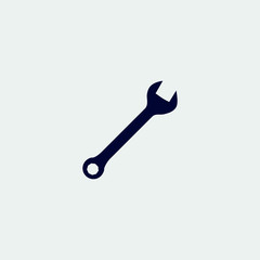 wrench icon, vector illustration. flat icon.