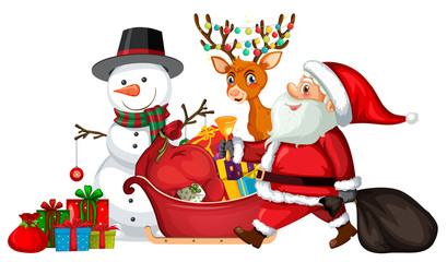 Sata delivery present on white background