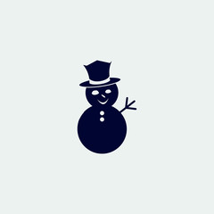 snowman icon, vector illustration. flat icon.