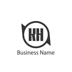 Initial Letter KH Logo Template Design
