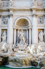 Fototapeta na wymiar Statues of the Trevi Fountain. Rome. Italy. 
