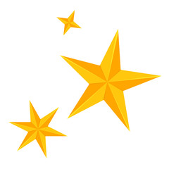 Obraz premium Colorful cartoon christmas stars set