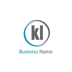 Initial Letter KL Logo Template Design