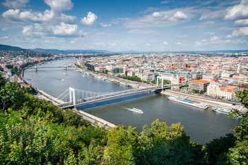 Beautiful view of the city of Budapest and the Danube river, Hungary