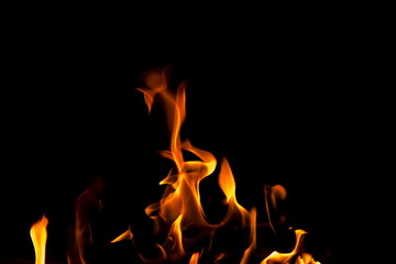 Abstract fire on black background
