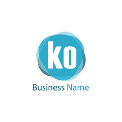 Initial Letter KO Logo Template Design