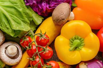 Various fresh vegetables, closeup
