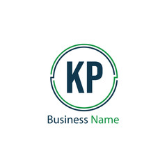 Initial Letter KP Logo Template Design